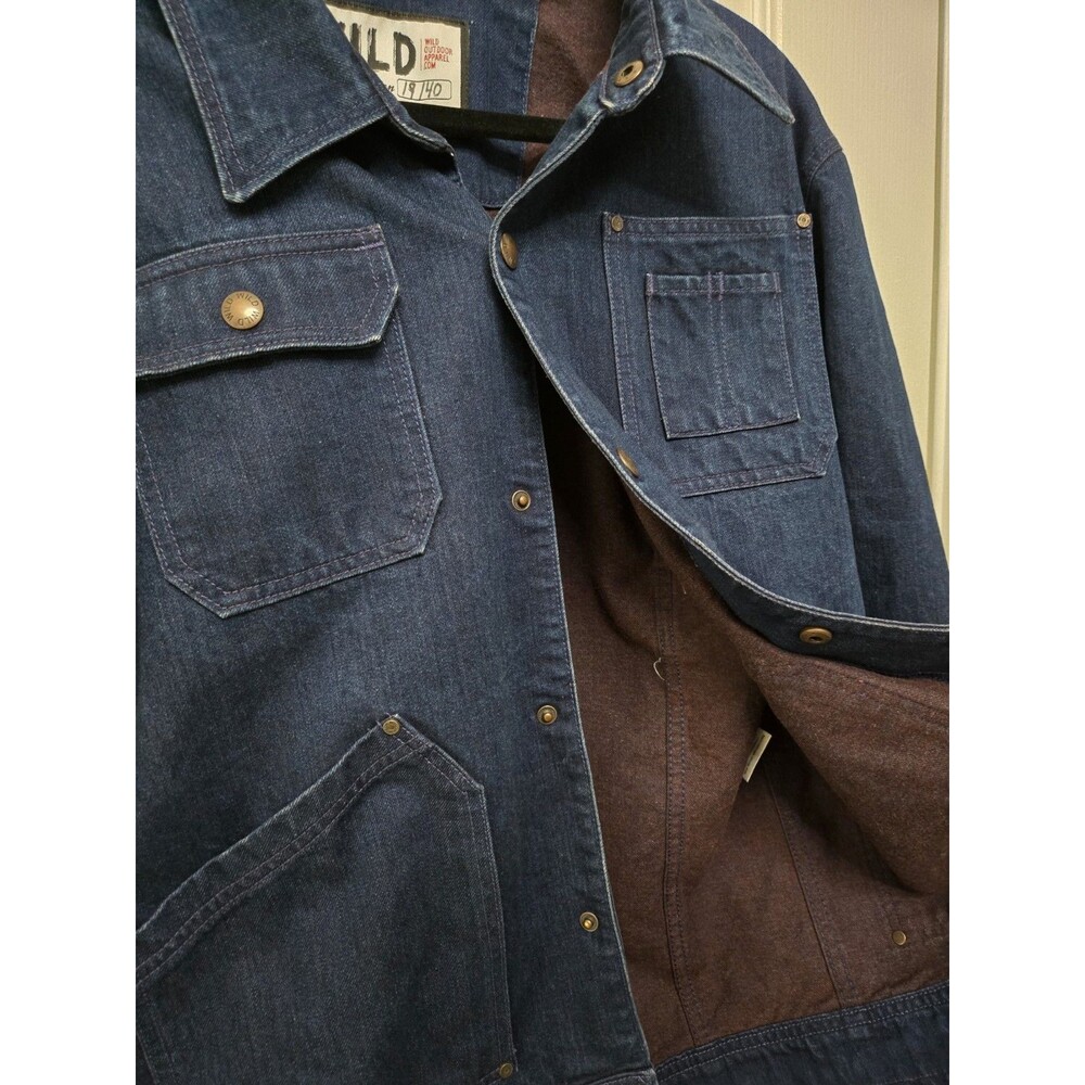 Wild Outdoor Apparel Limited Edition 9/50 Denim Quimby Jacket Men’s Large -- Euc View 4